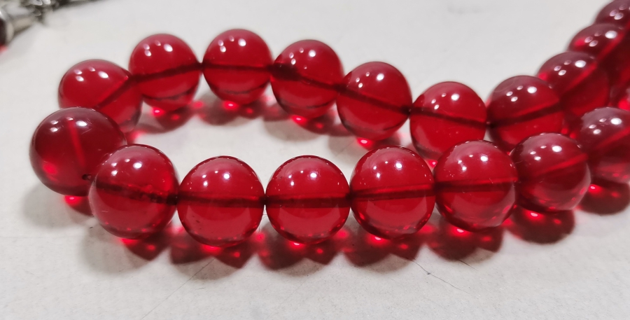 GÜMÜŞ PÜSKÜLLÜ TORNA İŞİ ANTİKA KATALİN TESPİH