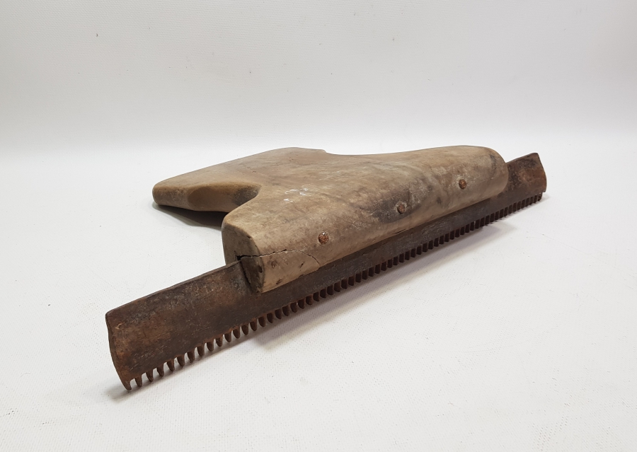 OSMANLI DÖNEMİ EL YAPIMI BÜYÜK BOY YÜN TARAĞI