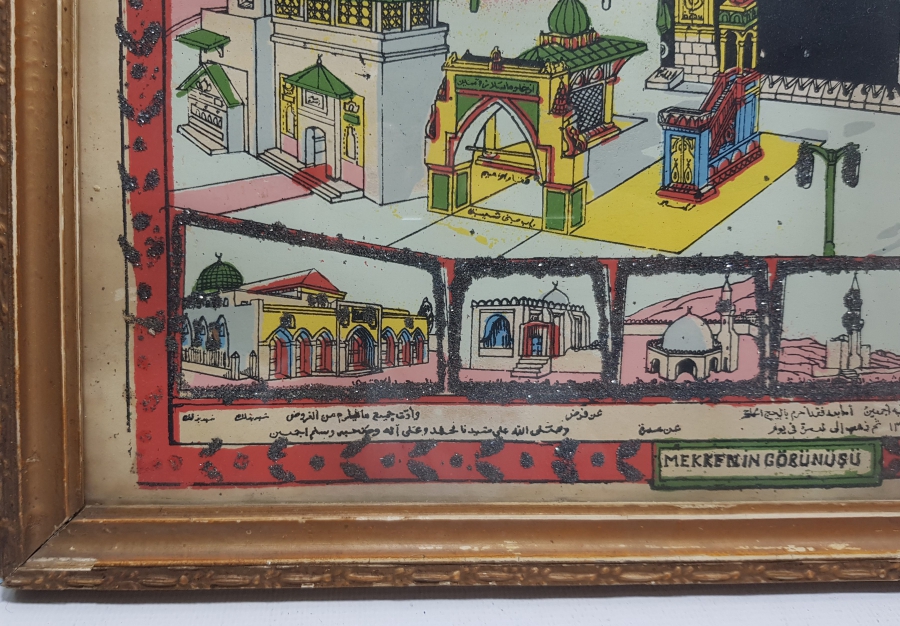 CUMHURİYET BAŞLARI ORİJİNAL ÇERÇEVESİNDE GÜMÜŞ SİMLİ NADİR HAC VEKALETİ