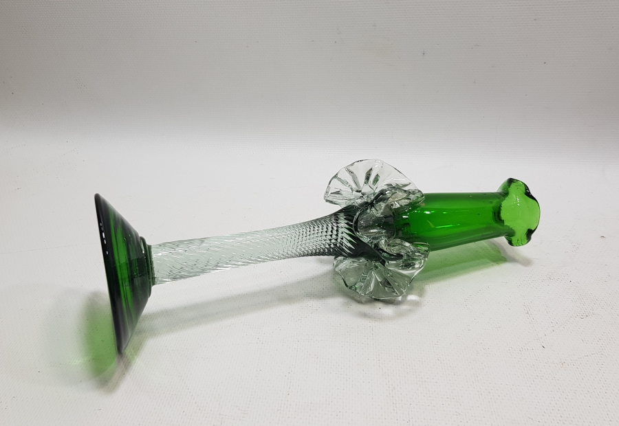 ÜFLEME CAMDAN MAMUL KOPARMA İŞÇİLİKLİ ANTİKA MURANO ŞAMDAN