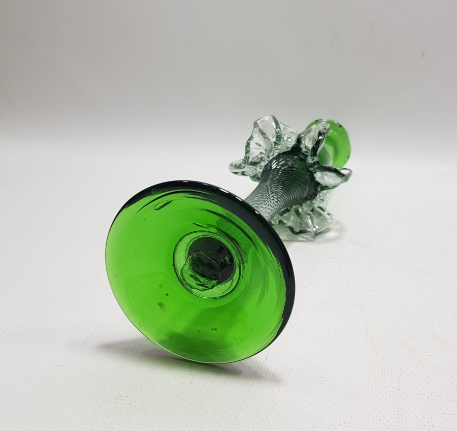 ÜFLEME CAMDAN MAMUL KOPARMA İŞÇİLİKLİ ANTİKA MURANO ŞAMDAN