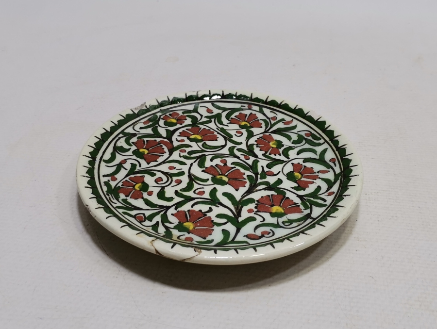 KARANFİLLİ MODEL KÜTAHYA İŞİ ANTİKA DUVAR TABAĞI