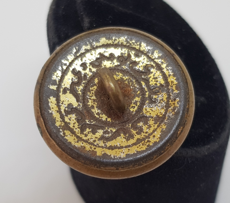 ARKASI OSMANLICA YAZILI 1. DÜNYA SAVAŞI DÖNEMİ TOPÇU SUBAY DÜĞMESİ