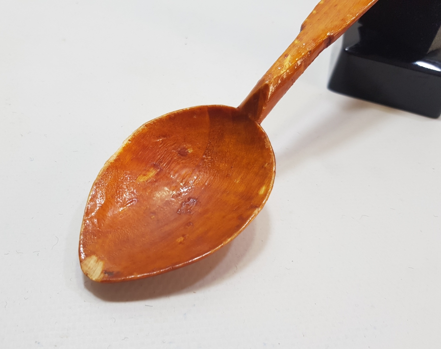 SAP KISMINDA OSMANLICA AFİYET OLSUN EFENDİM YAZILI EL YAPIMI TAHTA HOŞAF KAŞIĞI