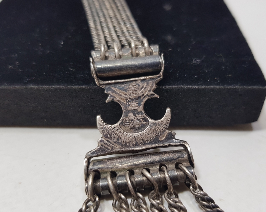 OSMANLI DÖNEMİ TUĞRALI NADİR BOYDA PRİOR CEP SAATLERİ İÇİN ÖZEL YAPILMIŞ GÜMÜŞ KÖSTEK SALLAMASI