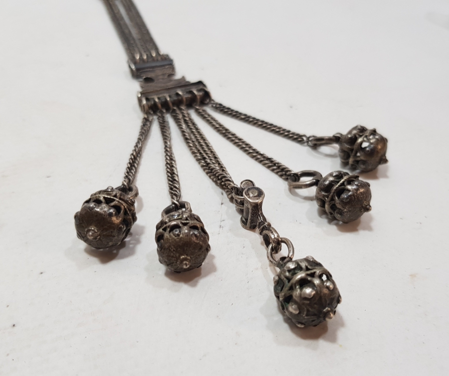 OSMANLI DÖNEMİ TUĞRALI NADİR BOYDA PRİOR CEP SAATLERİ İÇİN ÖZEL YAPILMIŞ GÜMÜŞ KÖSTEK SALLAMASI