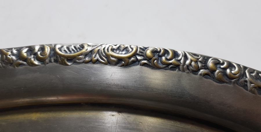 GÜMÜŞ KAPLAMA BÜYÜK BOY ANTİKA KAHVE TEPSİSİ