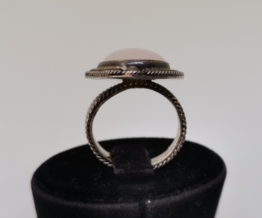 KUVARZ TAŞLI ÖZEL YAPIM GÜMÜŞ YÜZÜK