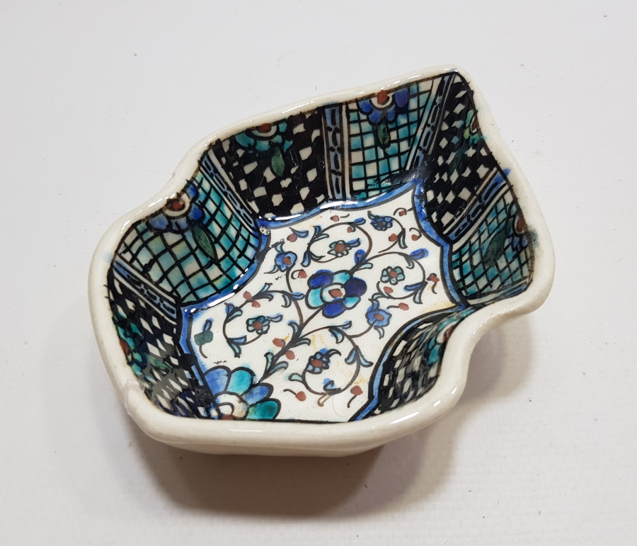 KÜTAHYA İŞİ RUMİ FORMLU EL BOYAMA ANTİKA İKRAMLIK