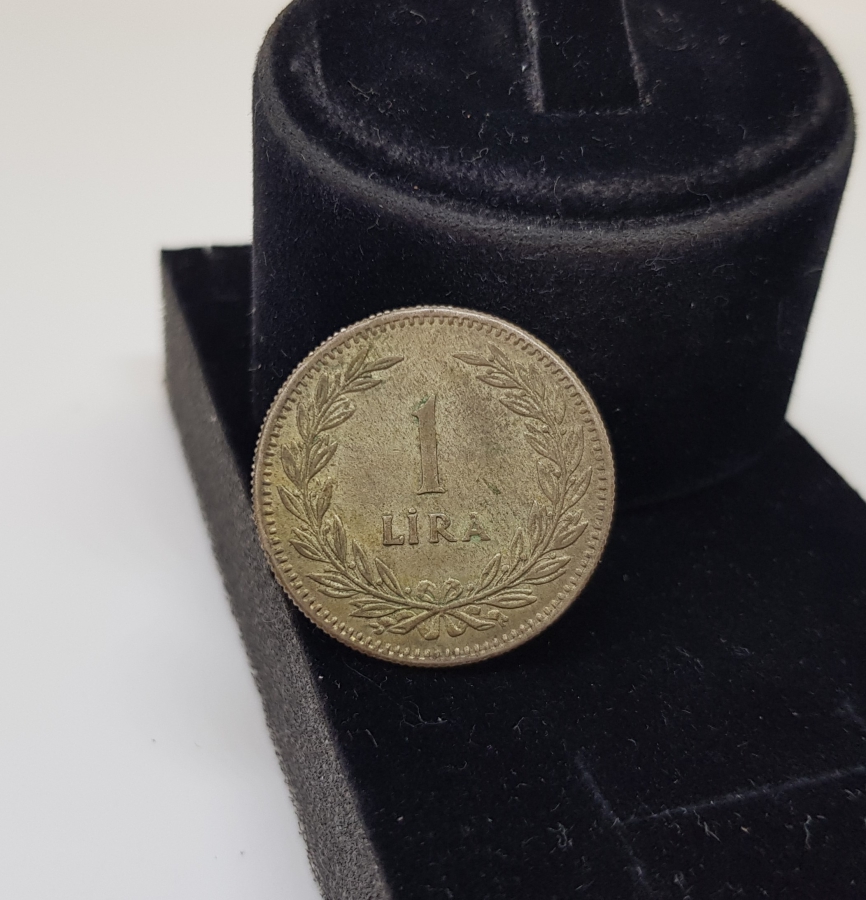TÜRKİYE CUMHURİYETİ'NİN TEDAVÜLE VERİLMİŞ SON GÜMÜŞ PARASI 1948 TARİHLİ 1 LİRA