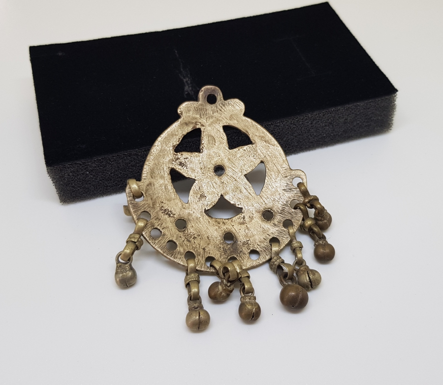 ÜZERİ AY YILDIZ FORMLU OSMANLI DÖNEMİ ERMENİ YAPIMI KOLYE UCU