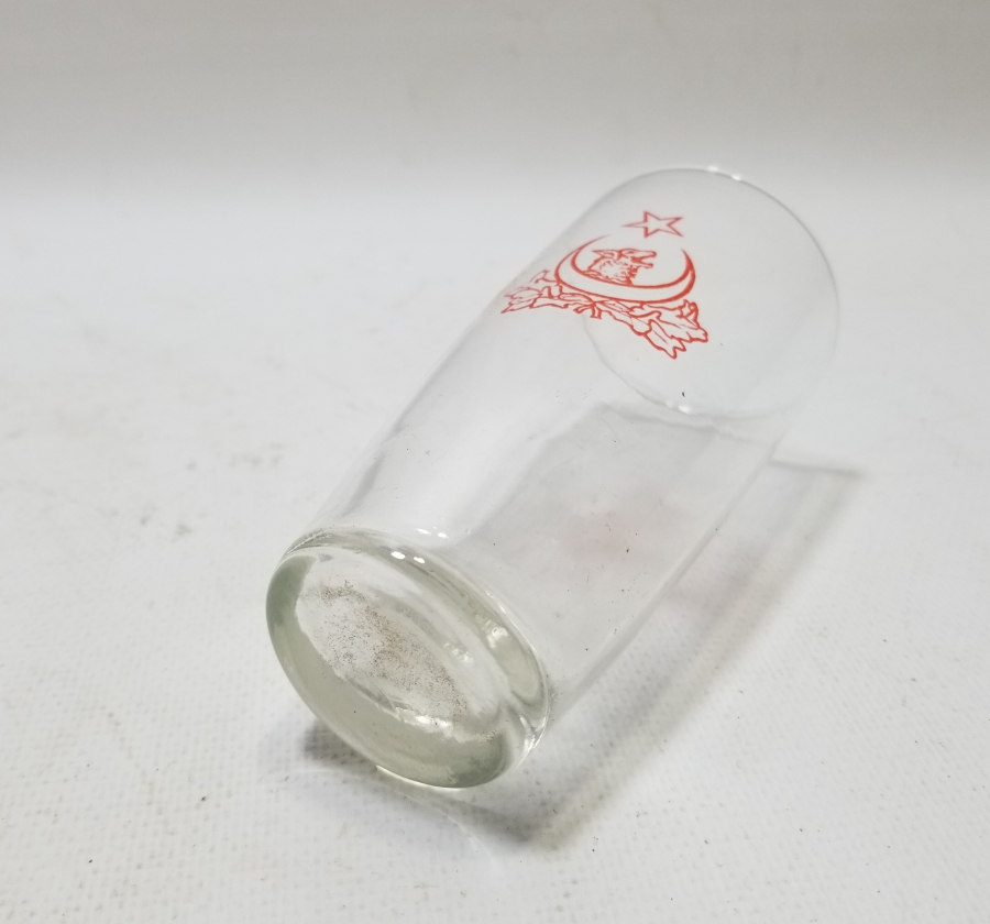 CUMHURİYET BAŞLARI ÇOK NADİR ÜZERİ BOZKURT VE AY YILDIZLI BARDAK