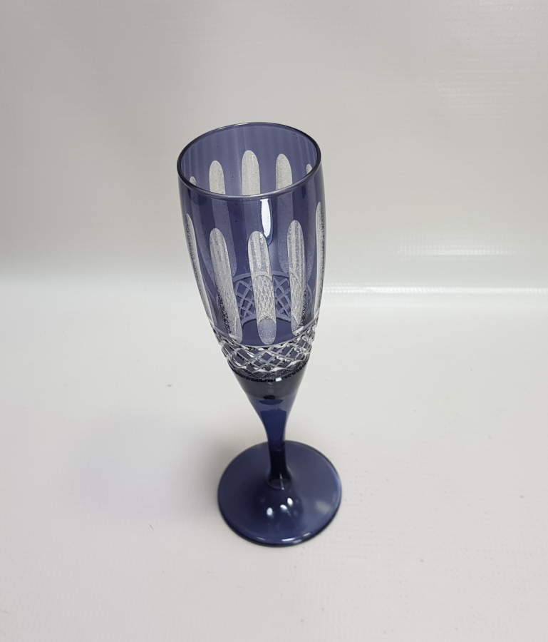 KRİSTAL KESME İŞÇİLİKLİ ANTİKA ŞAMPANYA KADEHİ