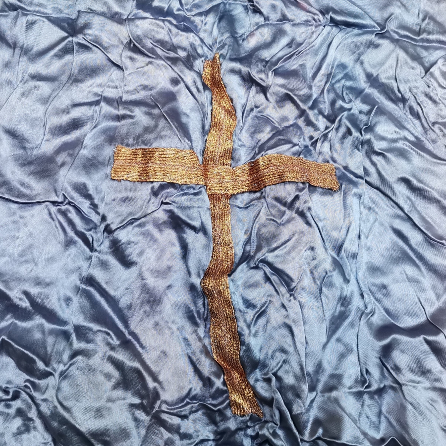 OSMANLI DÖNEMİ SIRMA İŞÇİLİKLİ PAPAZ ÖRTÜSÜ