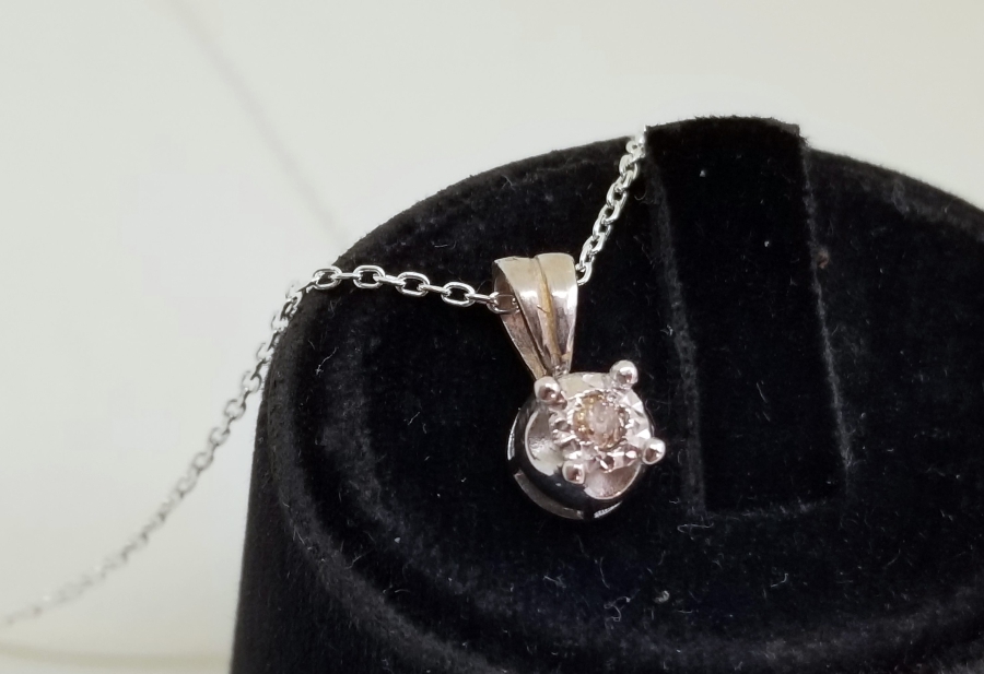 ELMAS TAŞLI ÖZEL YAPIM KOLYE UCU