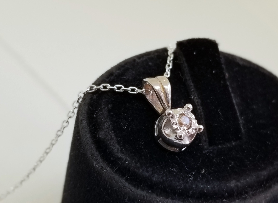 ELMAS TAŞLI ÖZEL YAPIM KOLYE UCU