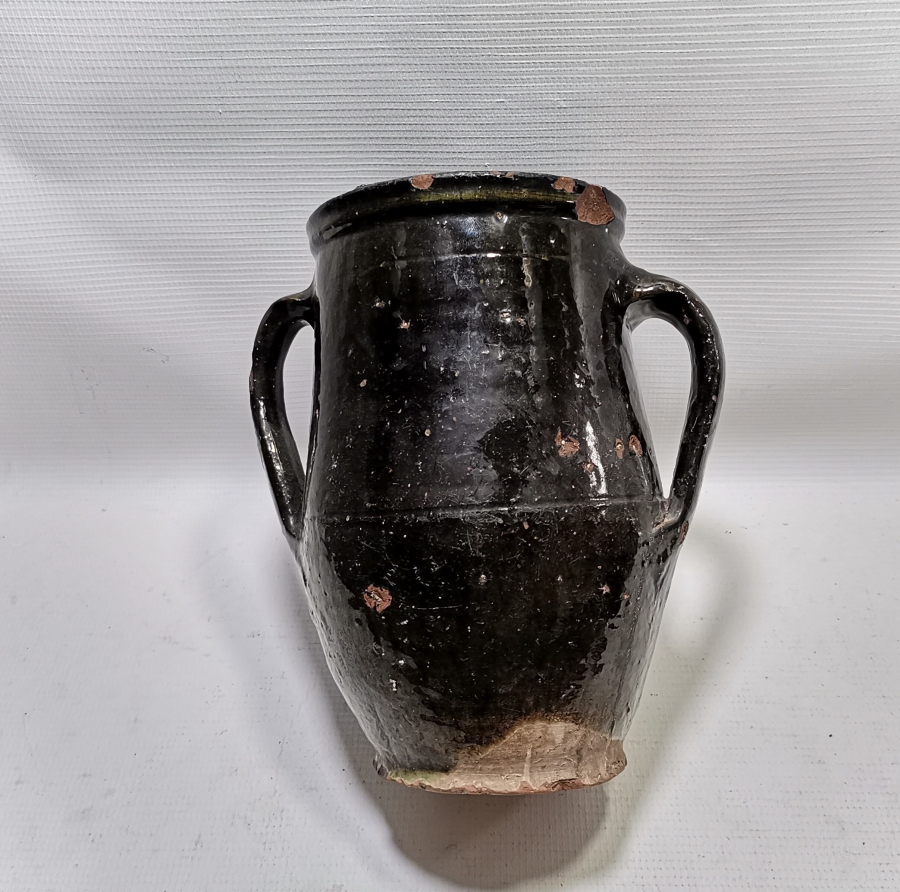 NADİR RENKTE OSMANLI DÖNEMİ ÇİFT KULPLU SIRLI ÇANAKKALE KÜP