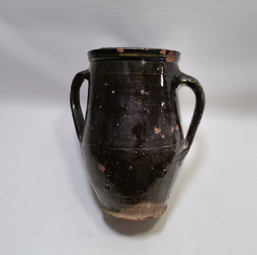 NADİR RENKTE OSMANLI DÖNEMİ ÇİFT KULPLU SIRLI ÇANAKKALE KÜP