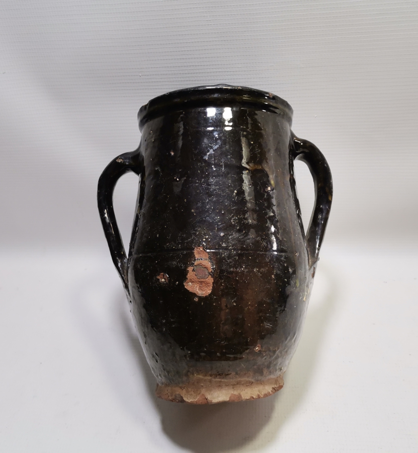 NADİR RENKTE OSMANLI DÖNEMİ ÇİFT KULPLU SIRLI ÇANAKKALE KÜP