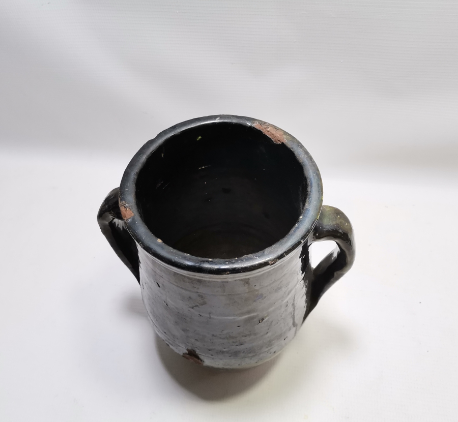 NADİR RENKTE OSMANLI DÖNEMİ ÇİFT KULPLU SIRLI ÇANAKKALE KÜP