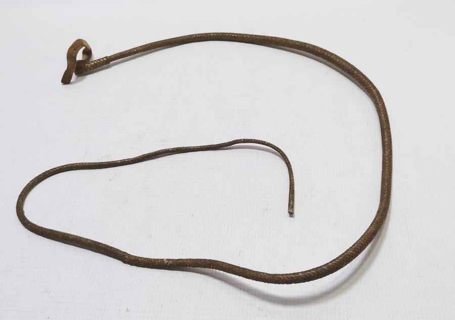 OSMANLI DÖNEMİ EL YAPIMI DERİ AT KAMÇISI