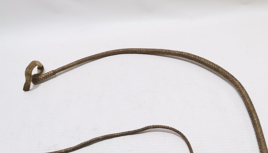 OSMANLI DÖNEMİ EL YAPIMI DERİ AT KAMÇISI