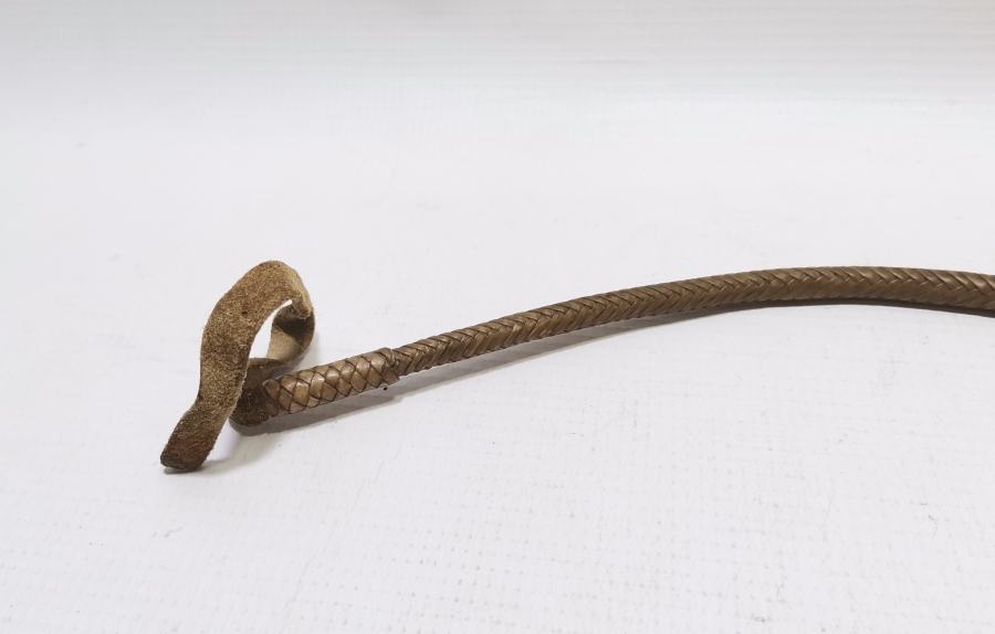 OSMANLI DÖNEMİ EL YAPIMI DERİ AT KAMÇISI