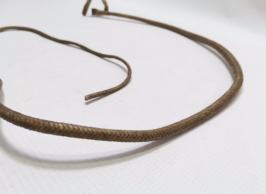 OSMANLI DÖNEMİ EL YAPIMI DERİ AT KAMÇISI