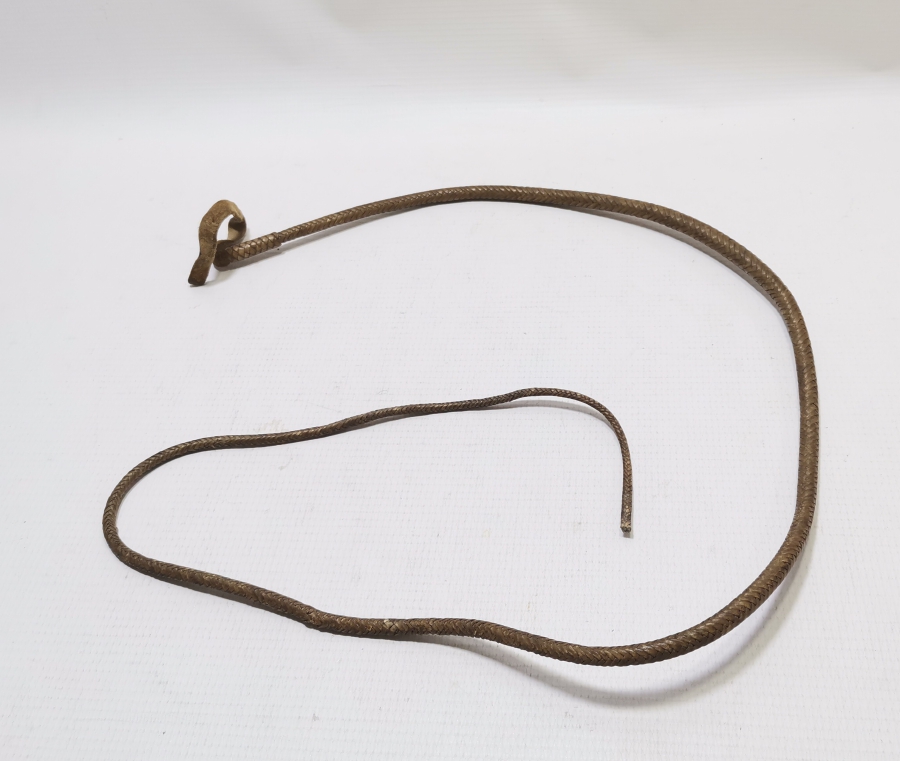 OSMANLI DÖNEMİ EL YAPIMI DERİ AT KAMÇISI