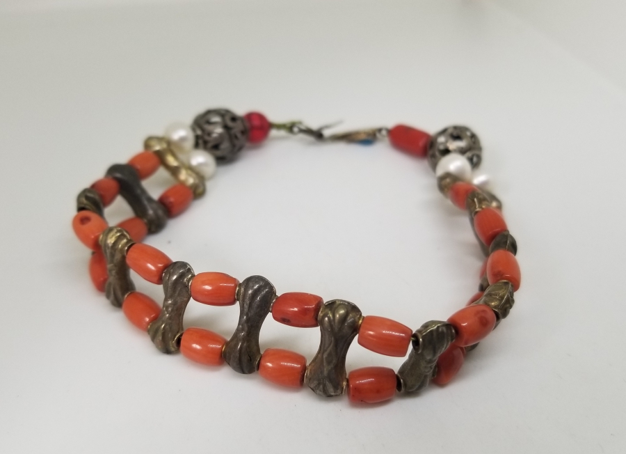 MERCAN TAŞLI OSMANLI DÖNEMİ ÖZEL YAPIM BİLEKLİK