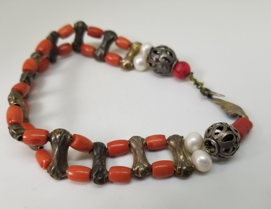 MERCAN TAŞLI OSMANLI DÖNEMİ ÖZEL YAPIM BİLEKLİK