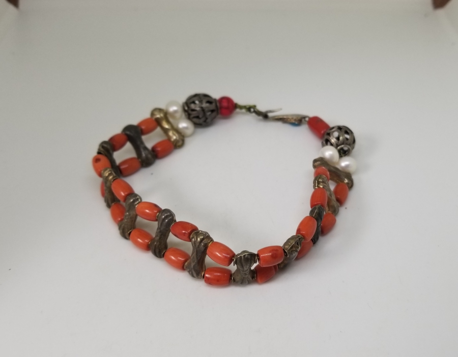 MERCAN TAŞLI OSMANLI DÖNEMİ ÖZEL YAPIM BİLEKLİK