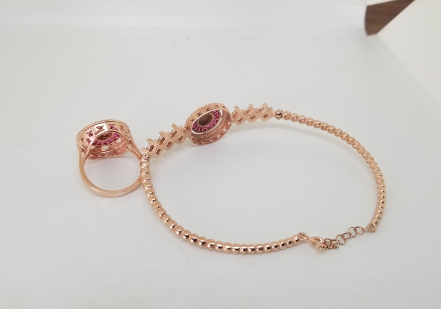 YAKUT TAŞLI ÖZEL YAPIM YÜZÜK BİLEKLİK TAKIMI