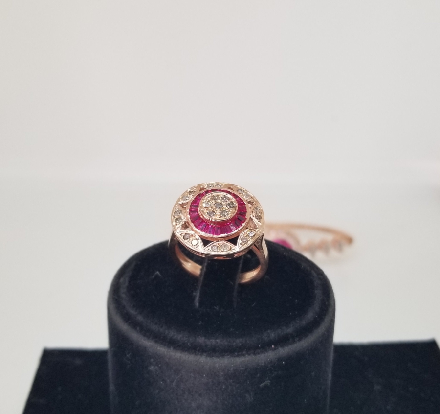 YAKUT TAŞLI ÖZEL YAPIM YÜZÜK BİLEKLİK TAKIMI