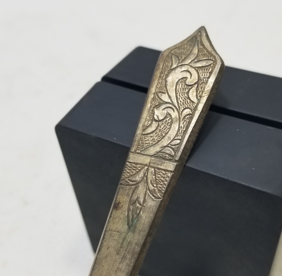 ÜZERİ KALEM VE KABARTMA İŞÇİLİKLİ OSMANLI DÖNEMİ RUM İŞİ KAŞIK