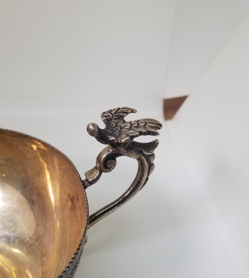 KABARTMA İŞÇİLİKLİ ANTİKA GÜMÜŞ ÇAMÇAK