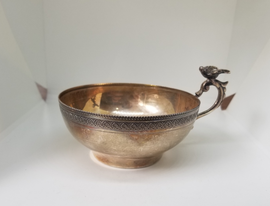 KABARTMA İŞÇİLİKLİ ANTİKA GÜMÜŞ ÇAMÇAK