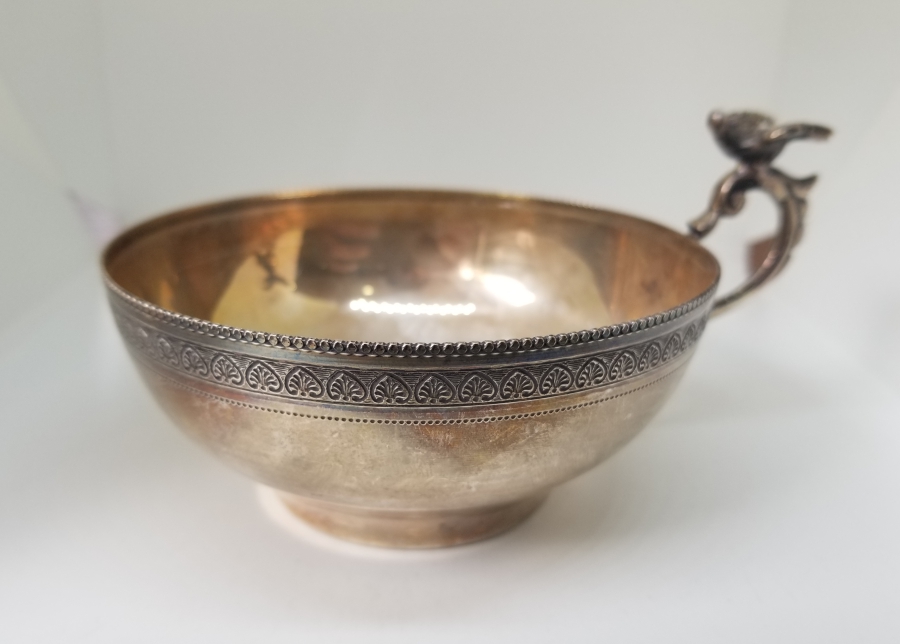 KABARTMA İŞÇİLİKLİ ANTİKA GÜMÜŞ ÇAMÇAK