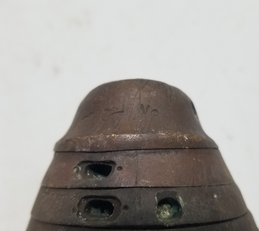 ÜZERİ OSMANLICA YAZILI OSMANLI DÖNEMİ TOP MERMİSİ BAŞLIĞI