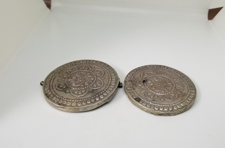 KABARTMA İŞÇİLİKLİ OSMANLI DÖNEMİ KAPAKLI CEP AYNASI