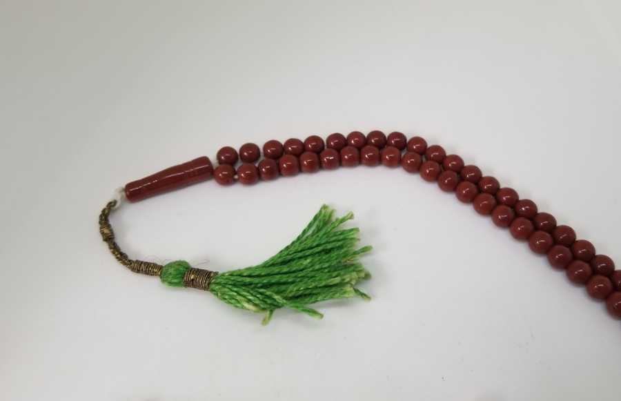 MERCANİ RENKTE OSMANLI DÖNEMİ 99LUK BEYKOZ NAMAZ TESPİHİ