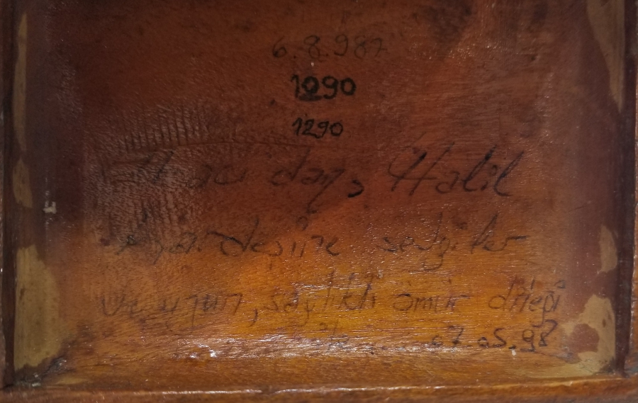 ÜZERİ OSMANLI DEVLET ARMALI ESARET YADİGARI AHŞAP TABAKA