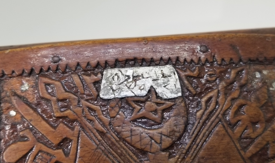 ÜZERİ OSMANLI DEVLET ARMALI ESARET YADİGARI AHŞAP TABAKA