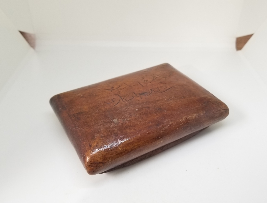 ÜZERİ OSMANLI DEVLET ARMALI ESARET YADİGARI AHŞAP TABAKA