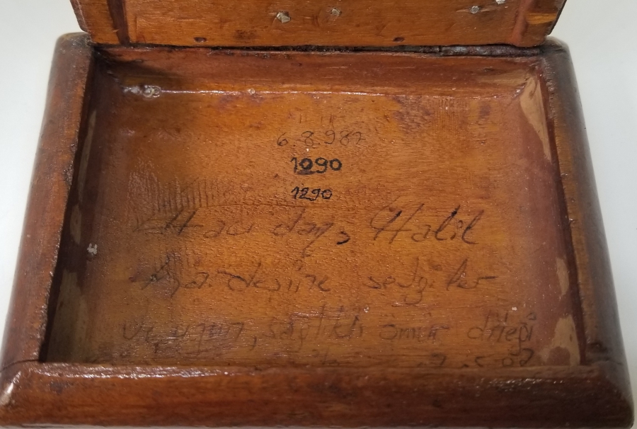 ÜZERİ OSMANLI DEVLET ARMALI ESARET YADİGARI AHŞAP TABAKA