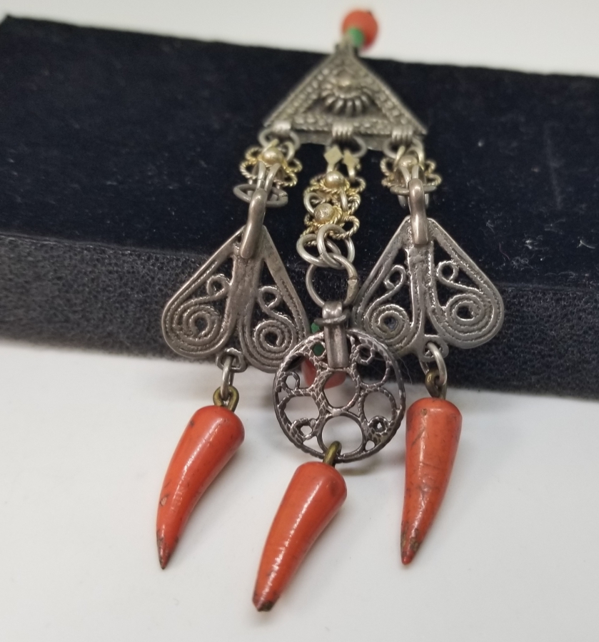 MERCAN TAŞLI OSMANLI DÖNEMİ NADİR FES SÜSÜ