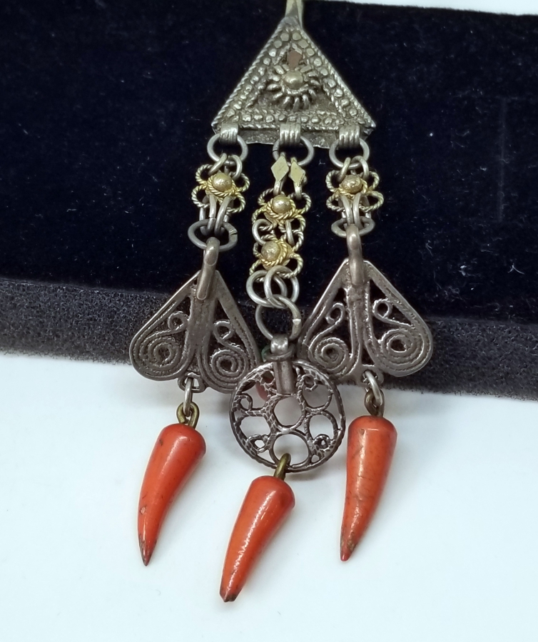 MERCAN TAŞLI OSMANLI DÖNEMİ NADİR FES SÜSÜ