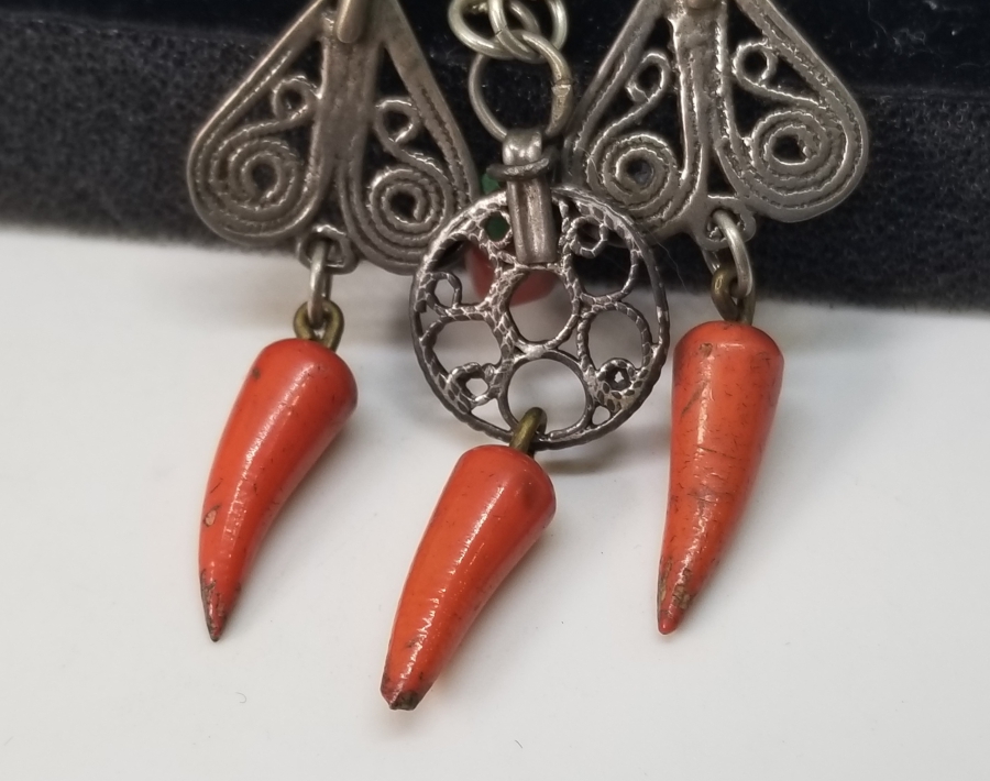 MERCAN TAŞLI OSMANLI DÖNEMİ NADİR FES SÜSÜ