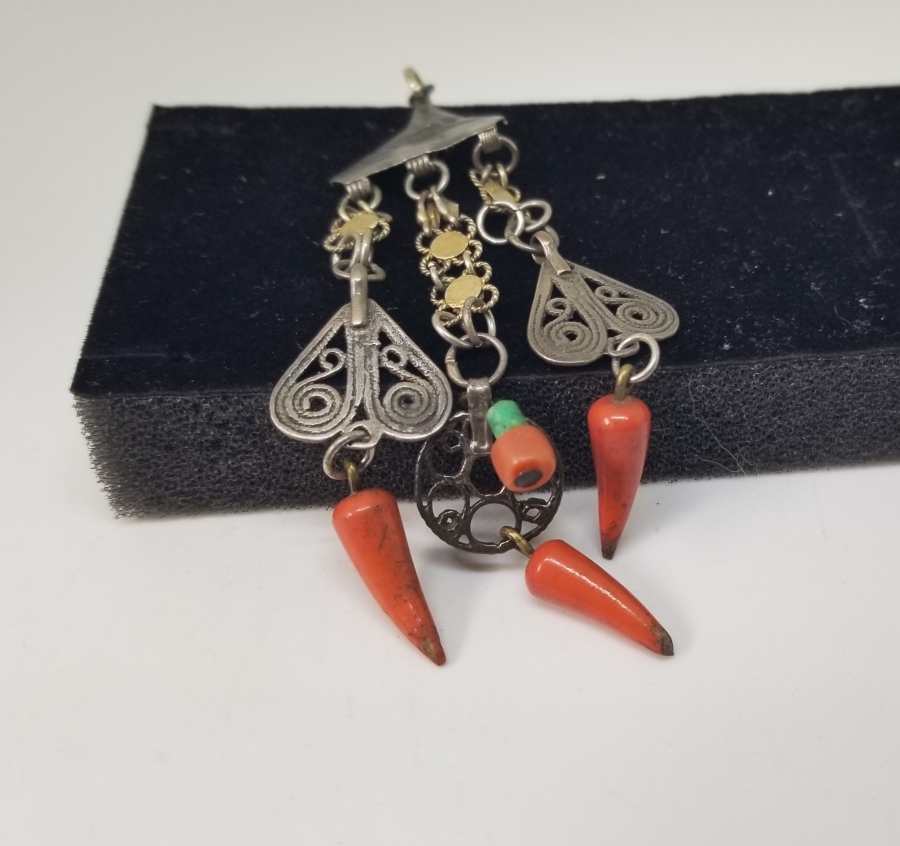 MERCAN TAŞLI OSMANLI DÖNEMİ NADİR FES SÜSÜ