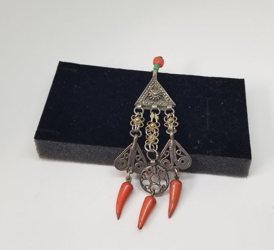 MERCAN TAŞLI OSMANLI DÖNEMİ NADİR FES SÜSÜ